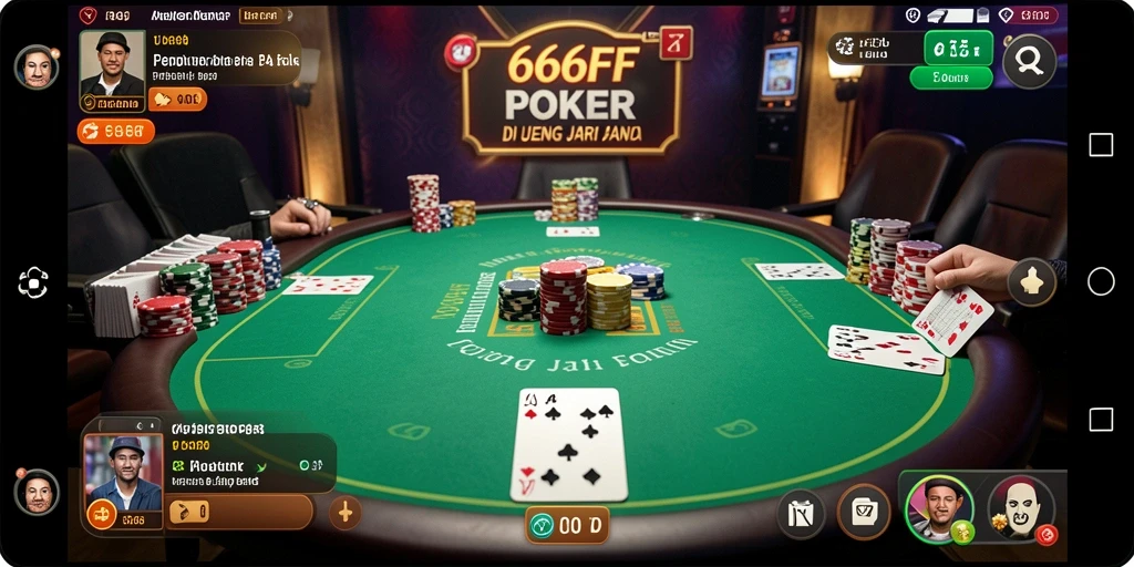 Screenshot gameplay 666FF menampilkan serunya permainan Poker.