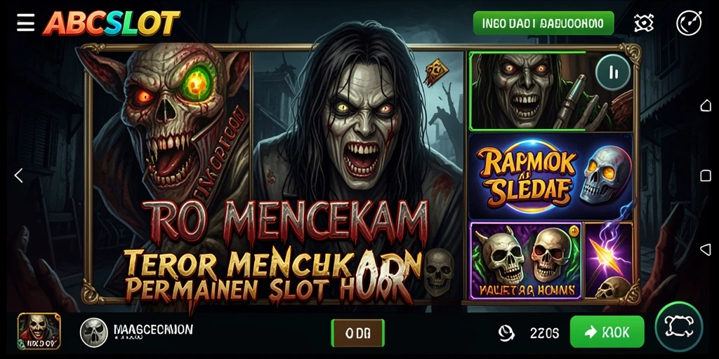 Gameplay menegangkan ABCSLOT dengan suasana horor yang mencekam.