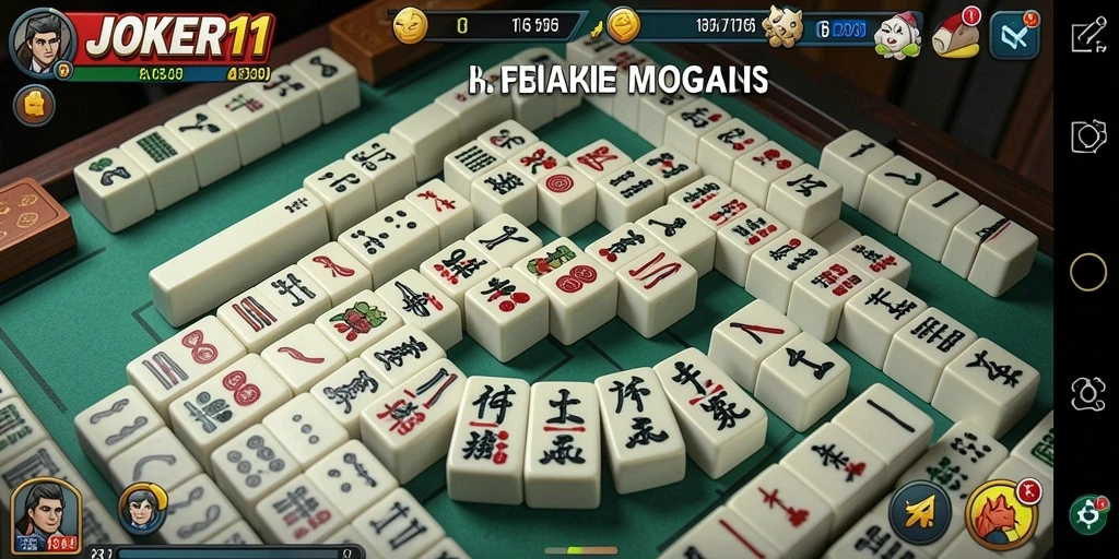 Tampilan menarik dari gameplay Mahjong JOKER11.