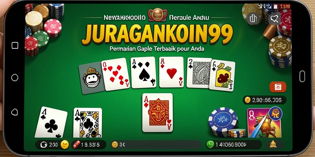Screenshot dari gameplay Gaple JURAGANKOIN99 yang menampilkan suasana seru.