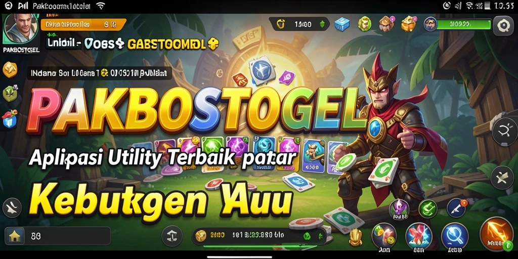 Tampilan utama PAKBOSTOGEL dengan fitur-fitur Utility yang bermanfaat.