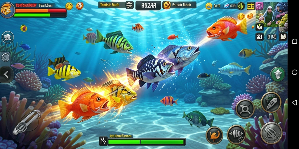 Tampilan game Tembak Ikan yang seru dan menghibur.